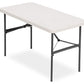 4 ft. Straight Folding Utility Table, White