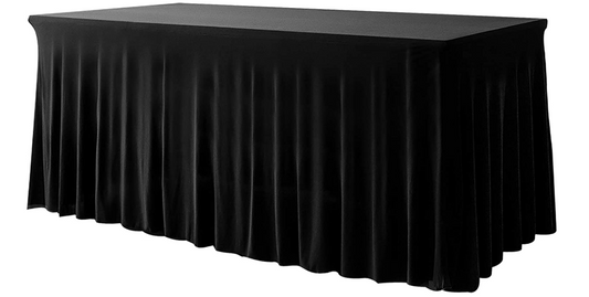 Wrinkle Resistant Cloth Table Cloth with Skirt - 8ft