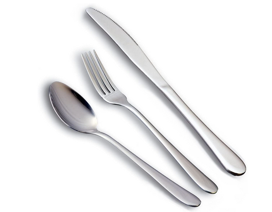 Stainless Steel Tableware Set of Three (Silver)