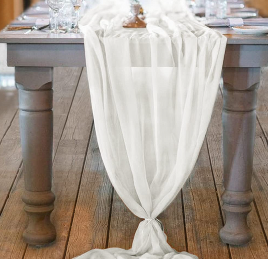 10ft Chiffon Table Runner 29x120 Inches