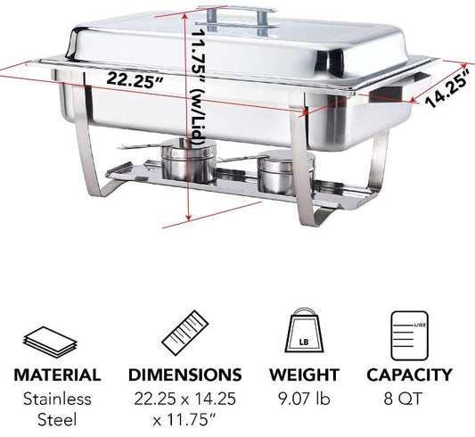 Chafing Dish High Grade Stainless Steel Chafer Complete Set
